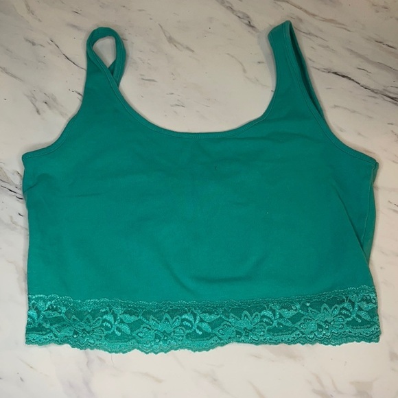 Lace Crop Top – small (Turquoise)💰🔥 - Picture 2 of 3